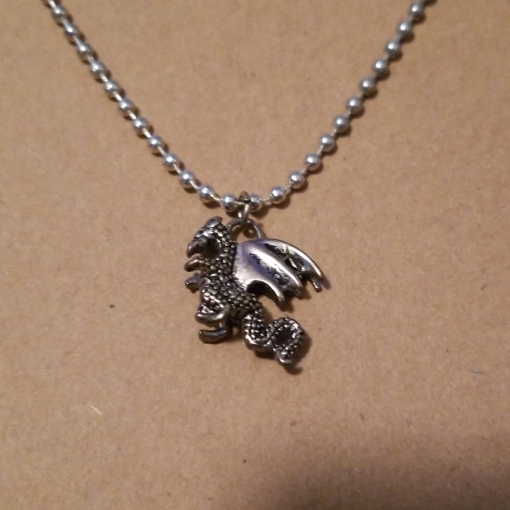 Winged dragon necklace